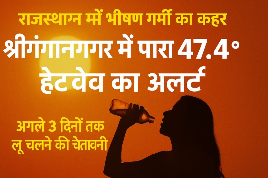 राजस्थान मानसून- में भीषण गर्मी का कहर, श्रीगंगानगर में पारा 47.4 डिग्री के पार, हीटवेव का अलर्ट