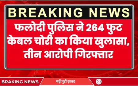 Phalodi News: फलोदी पुलिस ने 264 फुट केबल चोरी का किया खुलासा, तीन आरोपी गिरफ्तार