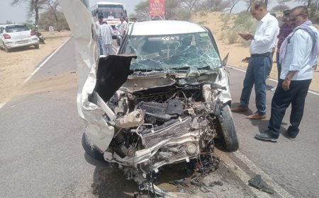 पूगल में भीषण सड़क हादसा: कार-स्कॉर्पियो की टक्कर में एक की मौत, दो घायल