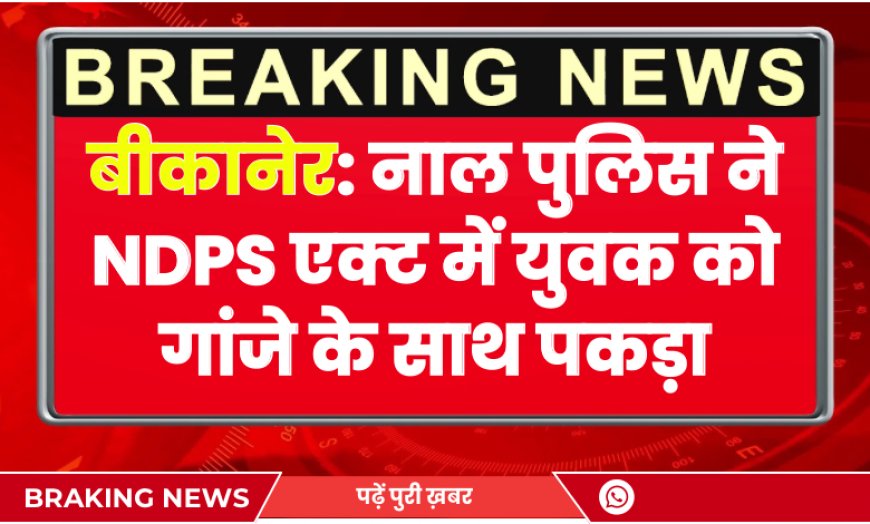 Bikaner: नाल पुलिस ने NDPS एक्ट में युवक को गांजे के साथ पकड़ा