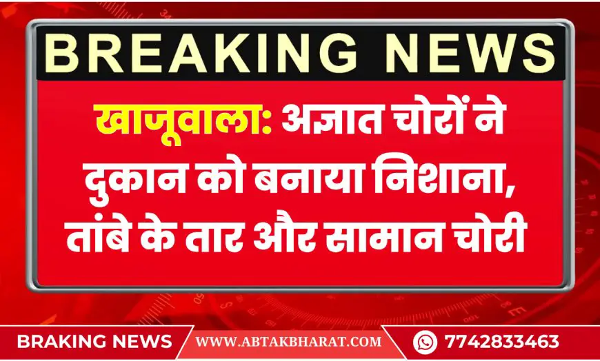 खाजूवाला: अज्ञात चोरों ने दुकान को बनाया निशाना, तांबे के तार और सामान चोरी | Bikaner News