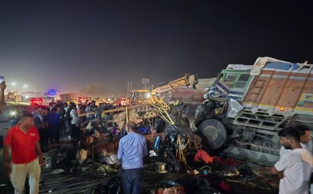 Rajasthan Road Accident: अजमेर में भीषण सड़क हादसा, 4 गंभीर, 28 लोग घायल