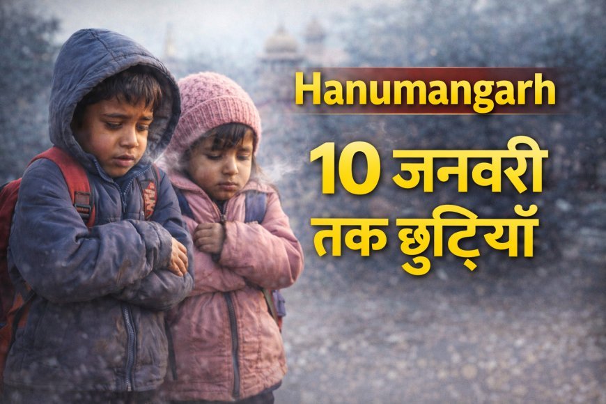 कड़ाके की ठंड का कहर: हनुमानगढ़ में 1 से 8 तक स्कूल छुट्टियां बढ़ीं