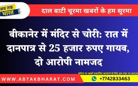 बीकानेर में मंदिर से चोरी: रात में दानपात्र से 25 हजार रुपए गायब, दो आरोपी नामजद