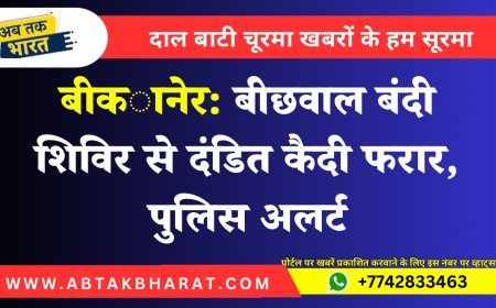बीकानेर: बीछवाल बंदी शिविर से दंडित कैदी फरार, पुलिस अलर्ट