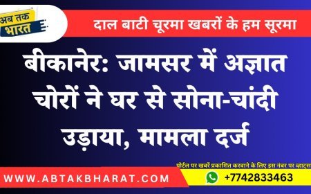 बीकानेर: जामसर में अज्ञात चोरों ने घर से सोना-चांदी उड़ाया, मामला दर्ज