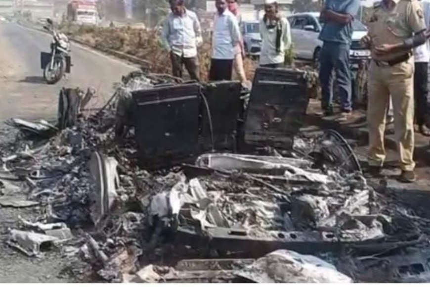 सांसद लुंबा राम चौधरी की कार में लगी आग, बड़ा हादसा टला