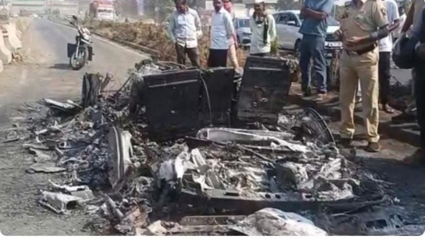 सांसद लुंबा राम चौधरी की कार में लगी आग, बड़ा हादसा टला