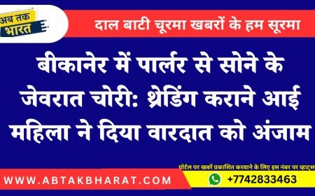 बीकानेर में पार्लर से सोने के जेवरात चोरी: थ्रेडिंग कराने आई महिला ने दिया वारदात को अंजाम